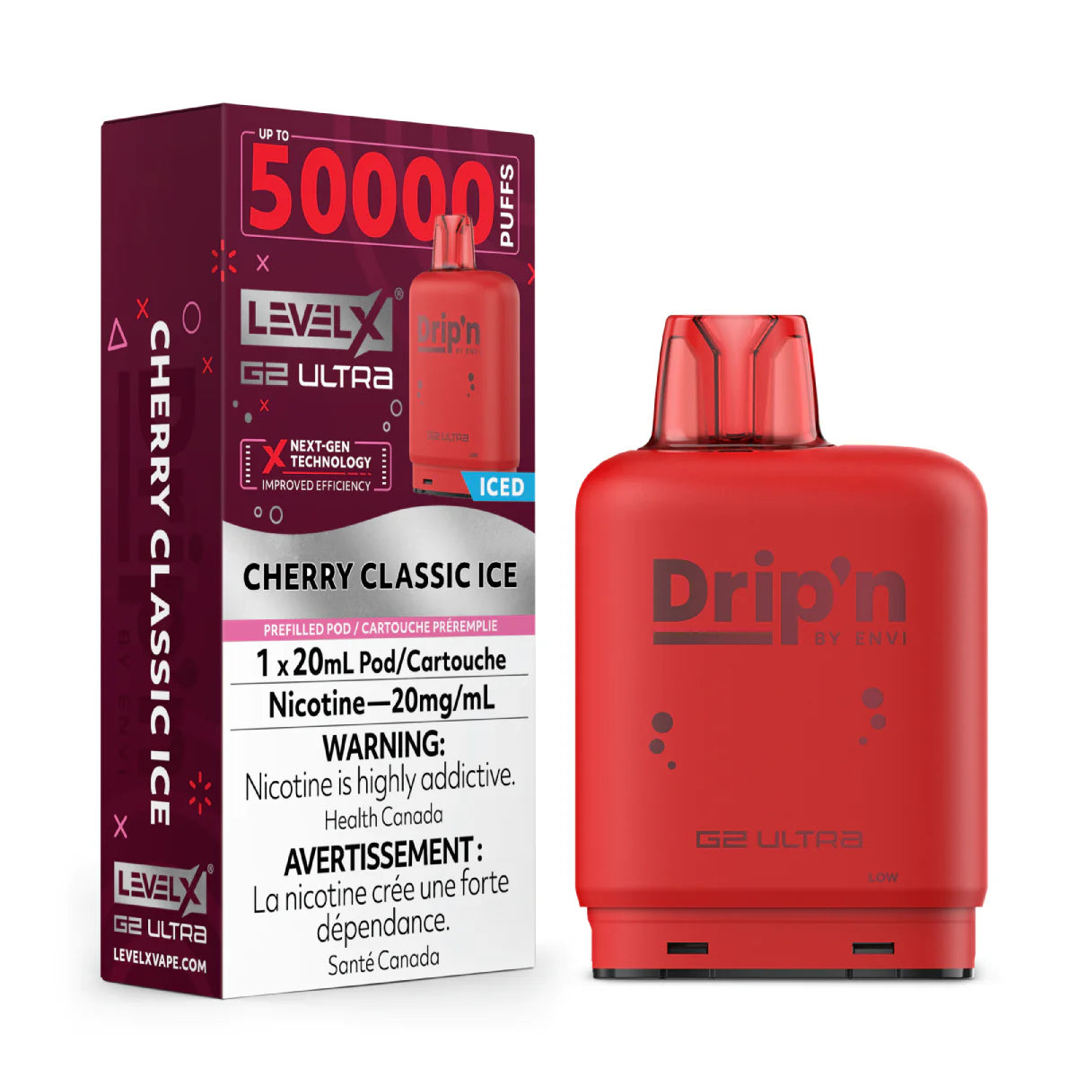 Drip'n Level X G2 Ultra 50k - Cherry Classic Ice