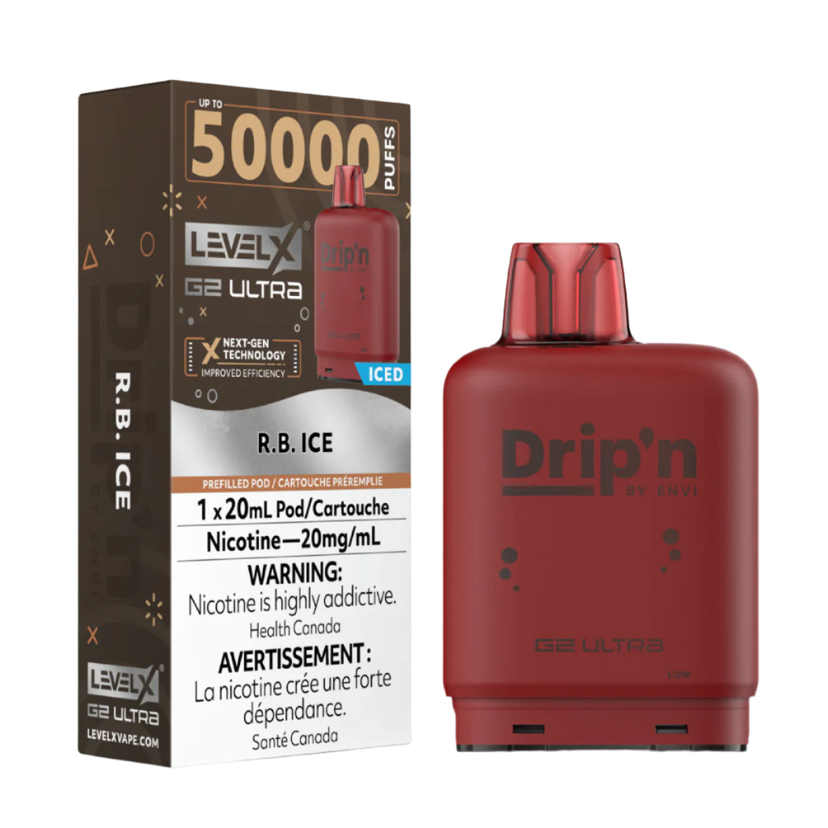 Drip'n Level X G2 Ultra 50k - R.B. Ice