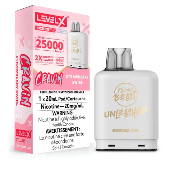 Flavour Beast Unleashed Cravin - Level X Boost G2 25k - Strawberry Swirl (PROV)