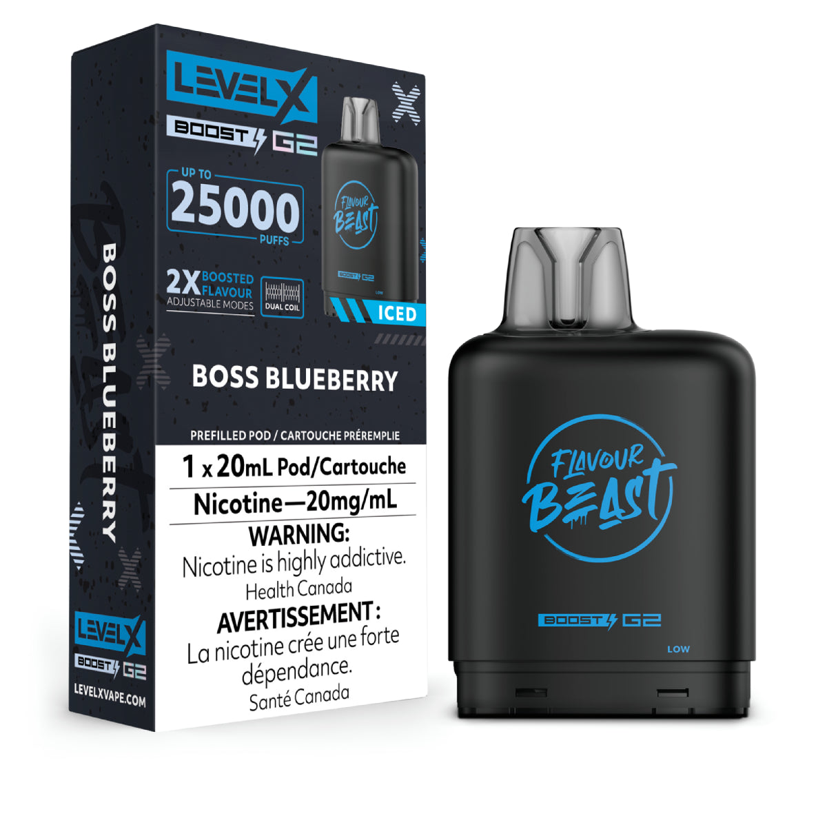 Flavour Beast Level X Boost G2 25k - Boss Blueberry Iced