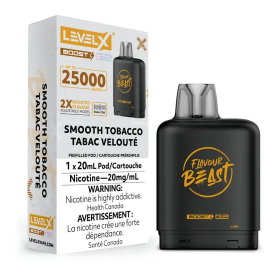 Flavour Beast Level X Boost G2 25k - Smooth Tobacco