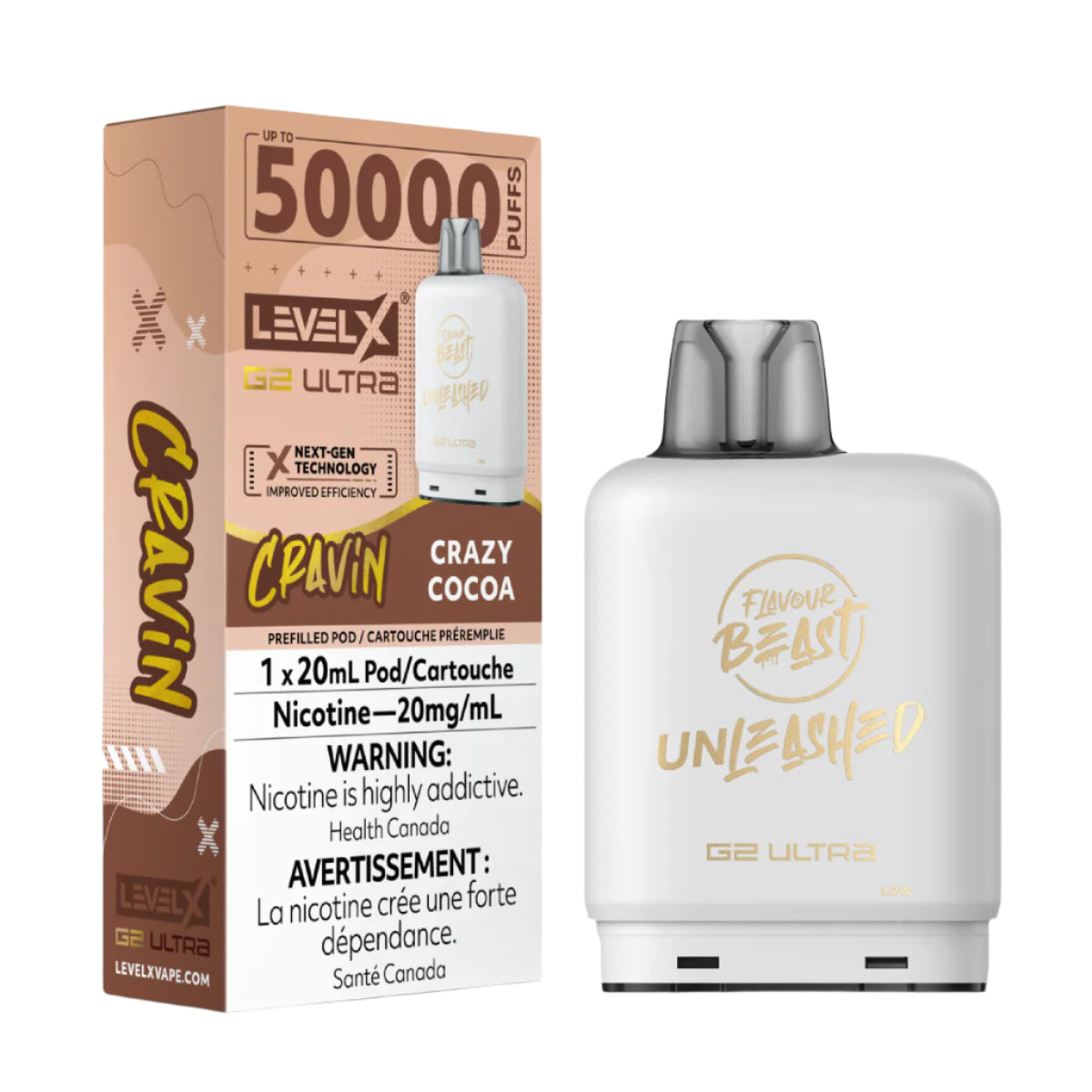 Flavour Beast Unleashed Level X G2 Ultra 50k - Cravin' Crazy Cocoa