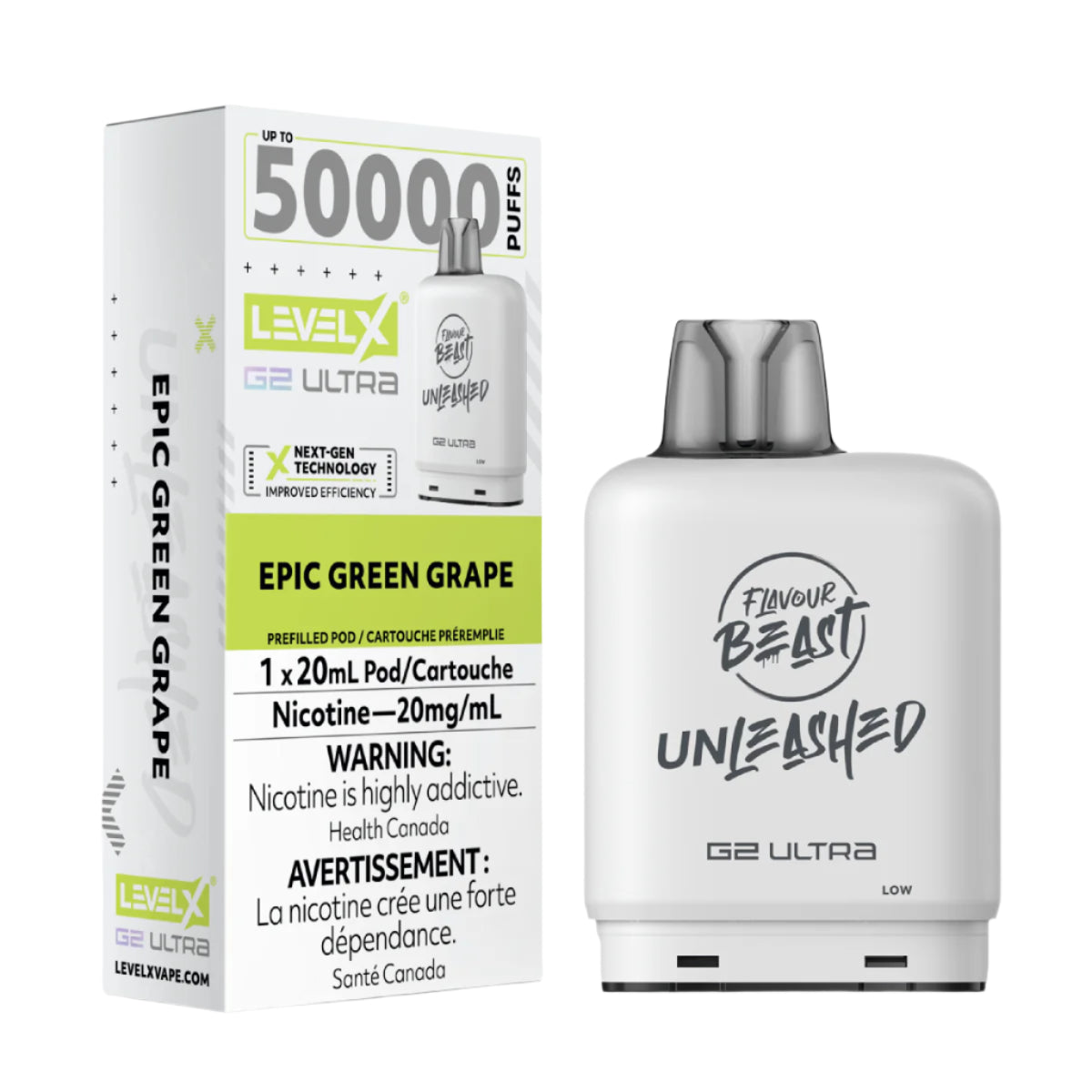 Flavour Beast Unleashed Level X G2 Ultra 50k - Epic Green Grape