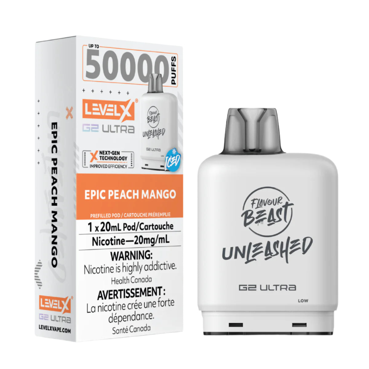 Flavour Beast Unleashed Level X G2 Ultra 50k - Epic Peach Mango Iced (PROV)