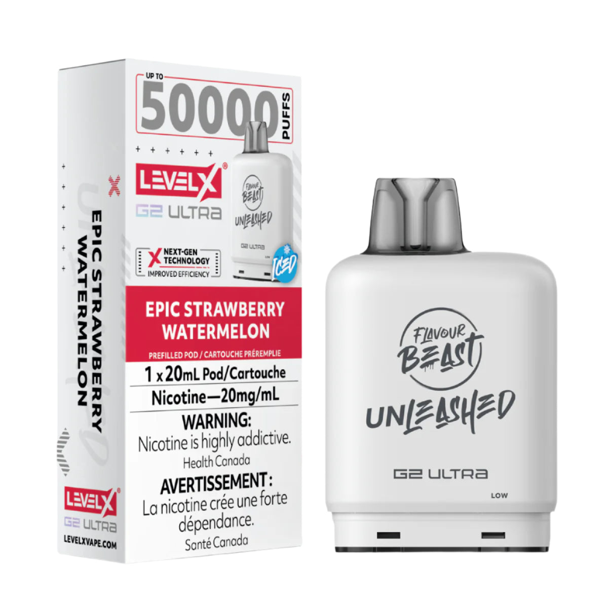 Flavour Beast Unleashed Level X G2 Ultra 50k - Epic Strawberry Watermelon Iced