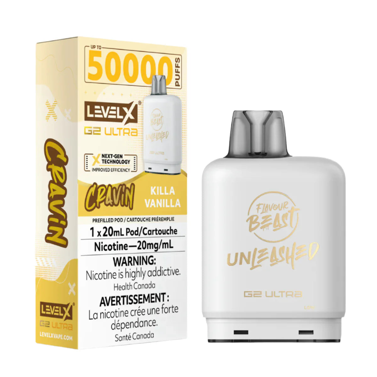 Flavour Beast Unleashed Level X G2 Ultra 50k - Cravin' Killa Vanilla