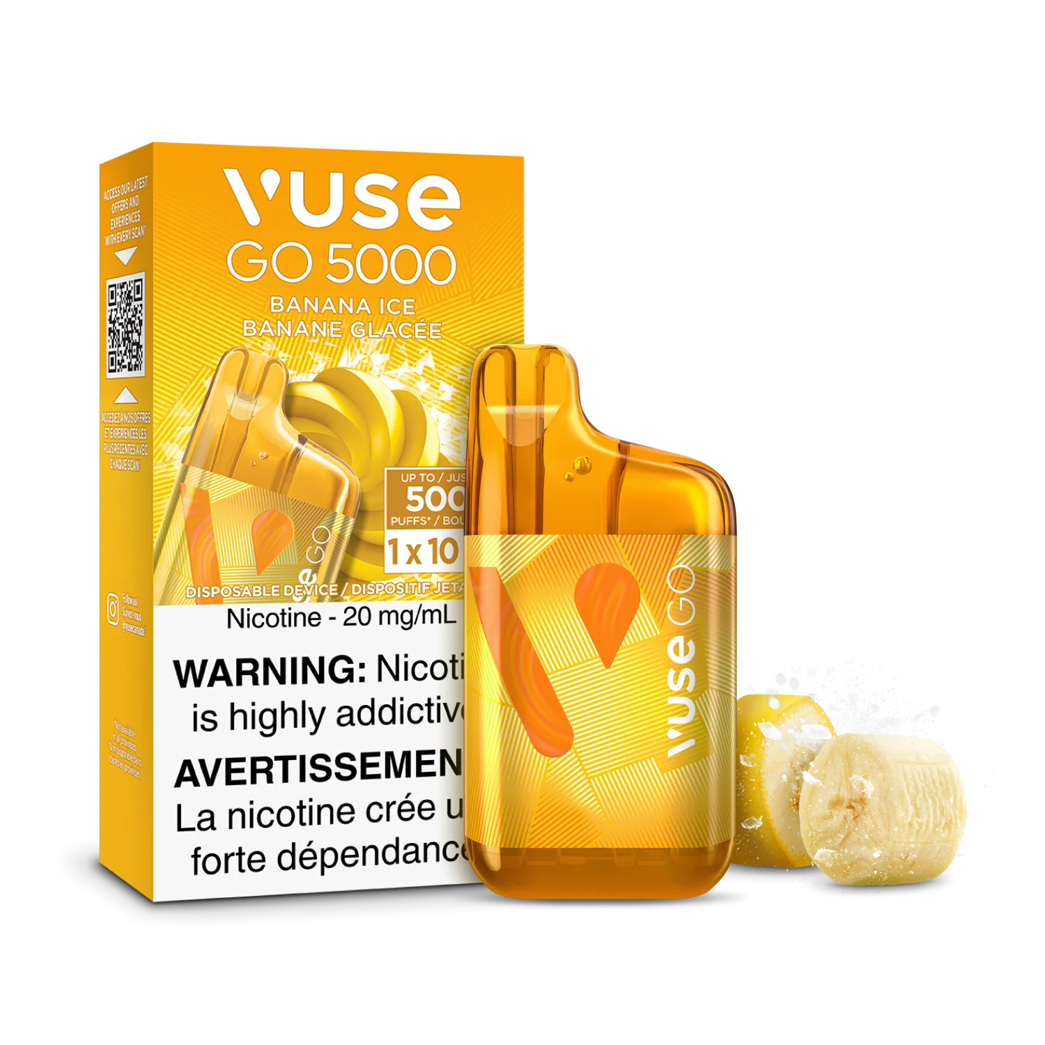 Vuse GO 5000 - Banana Ice Prime Vape Vuse GO 5000 - Banana Ice Prime Vape
