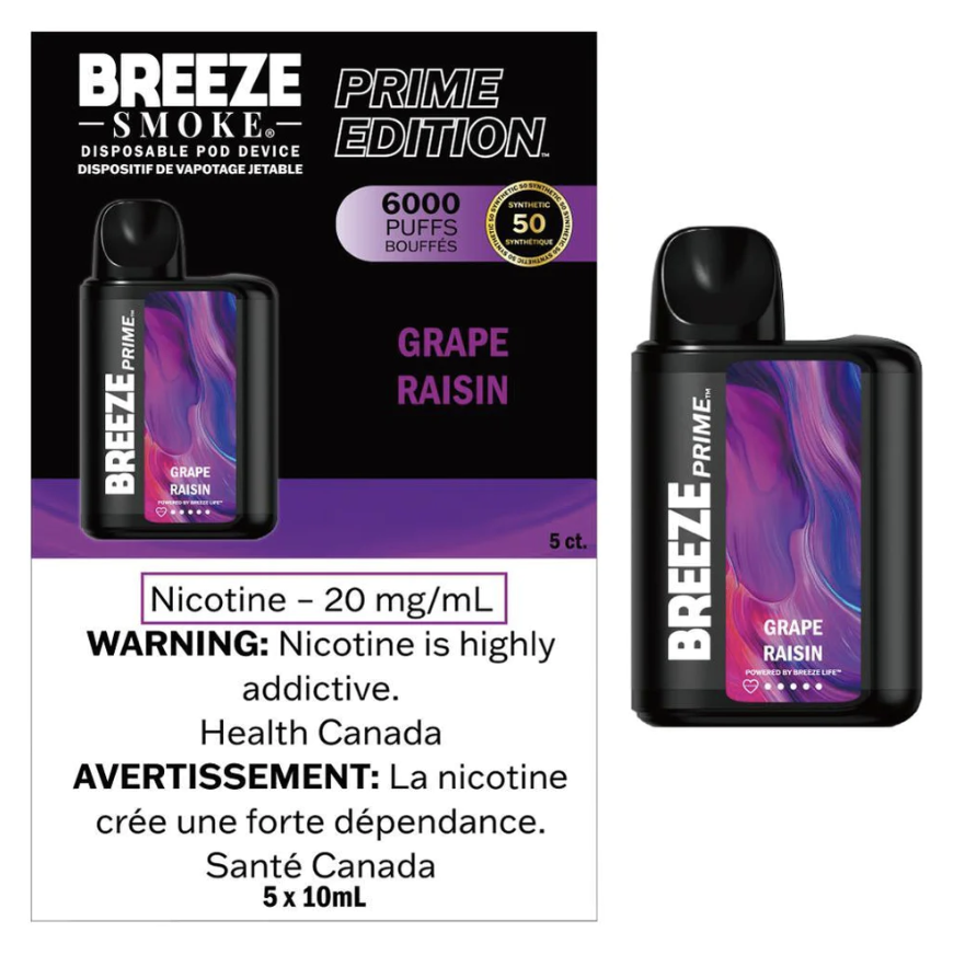 Breeze Prime Vape Flavors Breeze Smoke Prime Edition 6000 Puffs All Flavors   Apvs