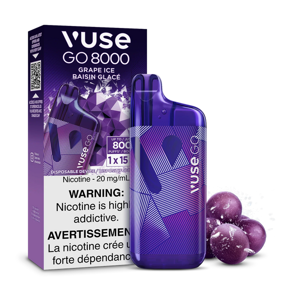 Vuse Go 8000 - Grape Ice Prime Vape Vuse Go 8000 - Grape Ice Prime Vape