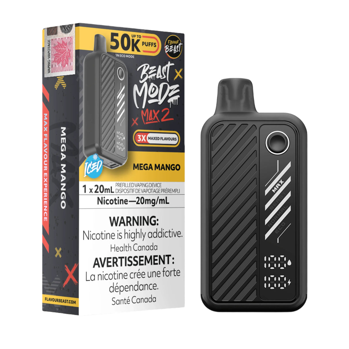 Flavour Beast Beast Mode Max 2 50K - Mega Mango