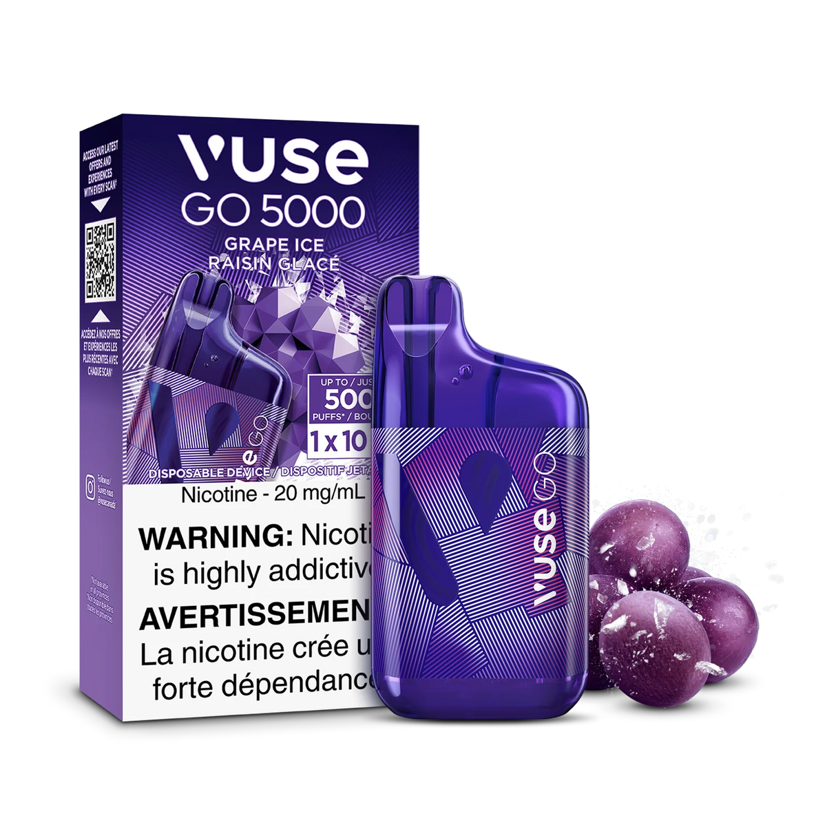 Vuse GO 5000 - Grape Ice Prime Vape Vuse GO 5000 - Grape Ice Prime Vape