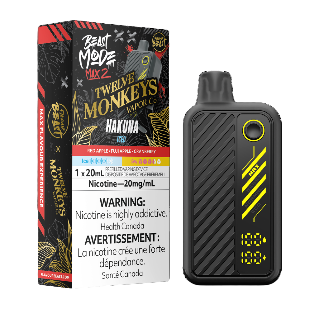 Flavour Beast x Twelve Monkeys Beast Mode Max 2 50k - Hakuna Iced