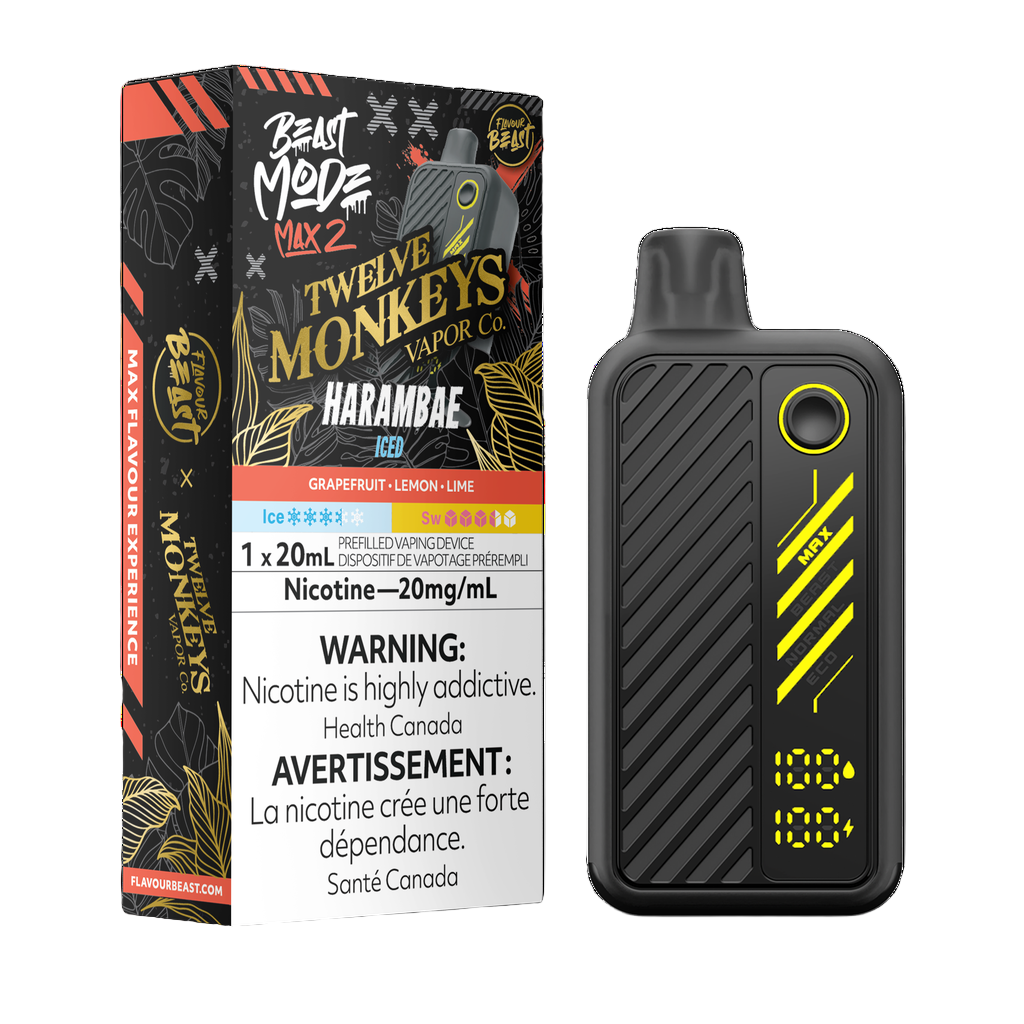 Flavour Beast x Twelve Monkeys Beast Mode Max 2 50k - Harambe Iced