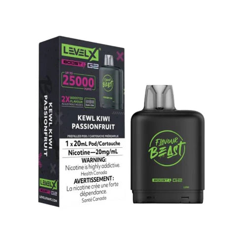 Flavour Beast Level X Boost G2 25k - Kewl Kiwi Passionfruit (PROV)