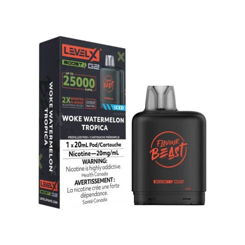 Flavour Beast Level X Boost G2 25k - Woke Watermelon Tropica Iced (PROV)