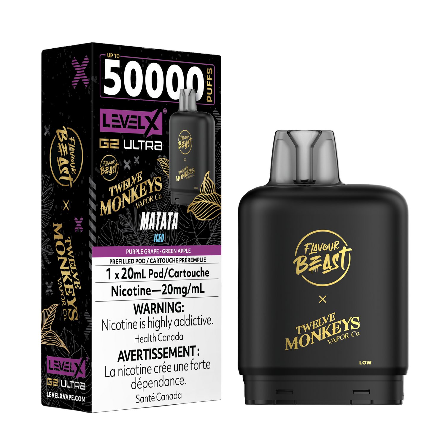 Flavour Beast x Twelve Monkeys Level X G2 Ultra 50k - Matata Iced Prime Vape Flavour Beast x Twelve Monkeys Level X G2 Ultra 50k - Matata Iced Prime Vape
