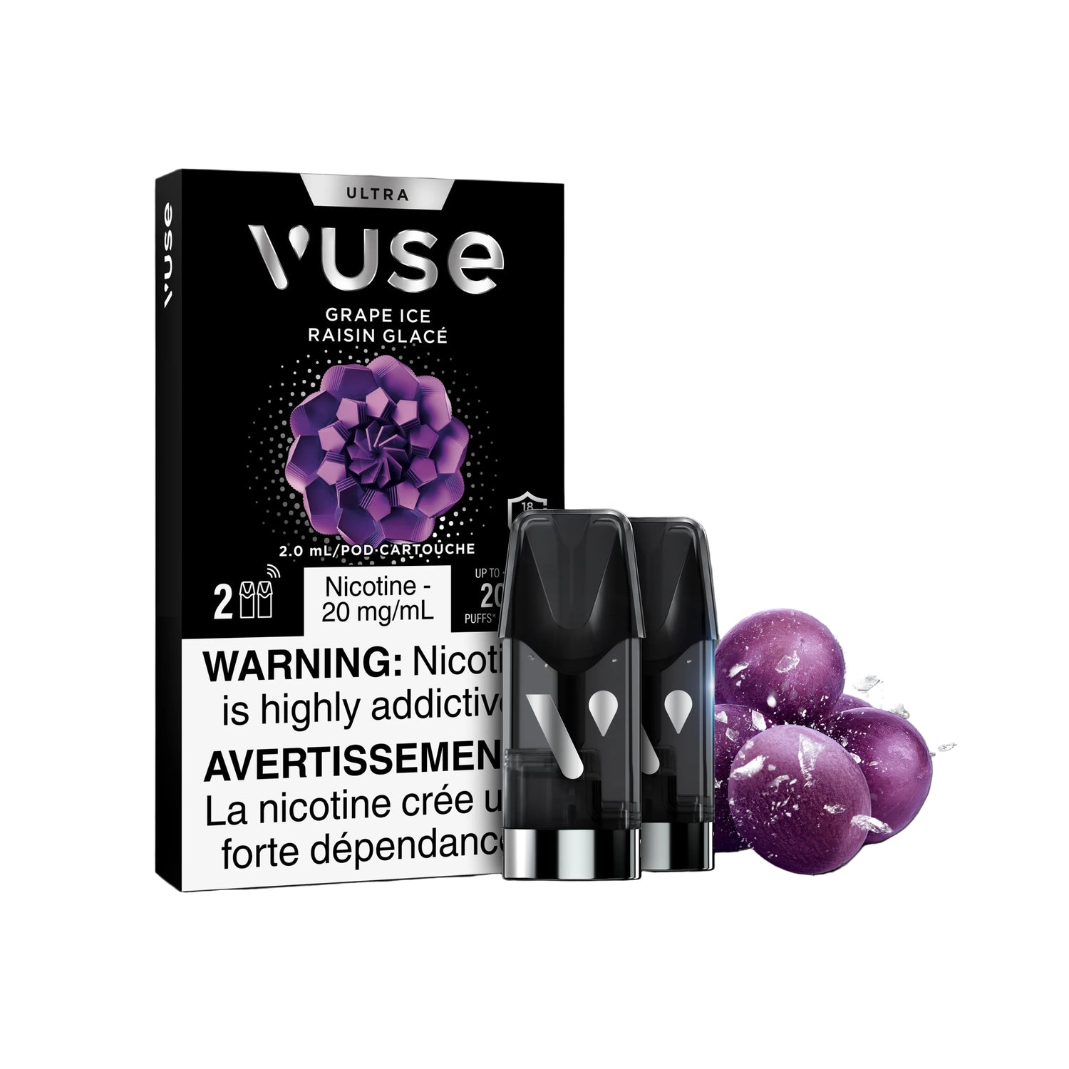 Vuse Ultra Pods - Grape Ice (PROV) Prime Vape Vuse Ultra Pods - Grape Ice (PROV) Prime Vape
