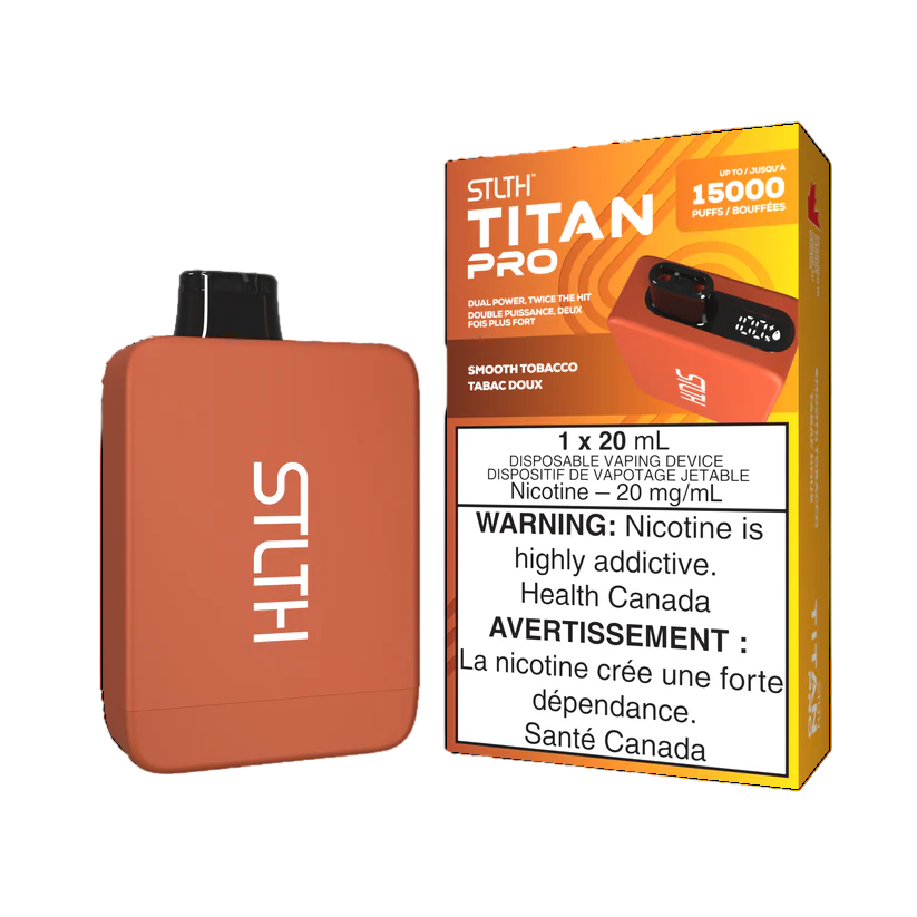 STLTH Titan Pro 15K - Smooth Tobacco – Prime Vape