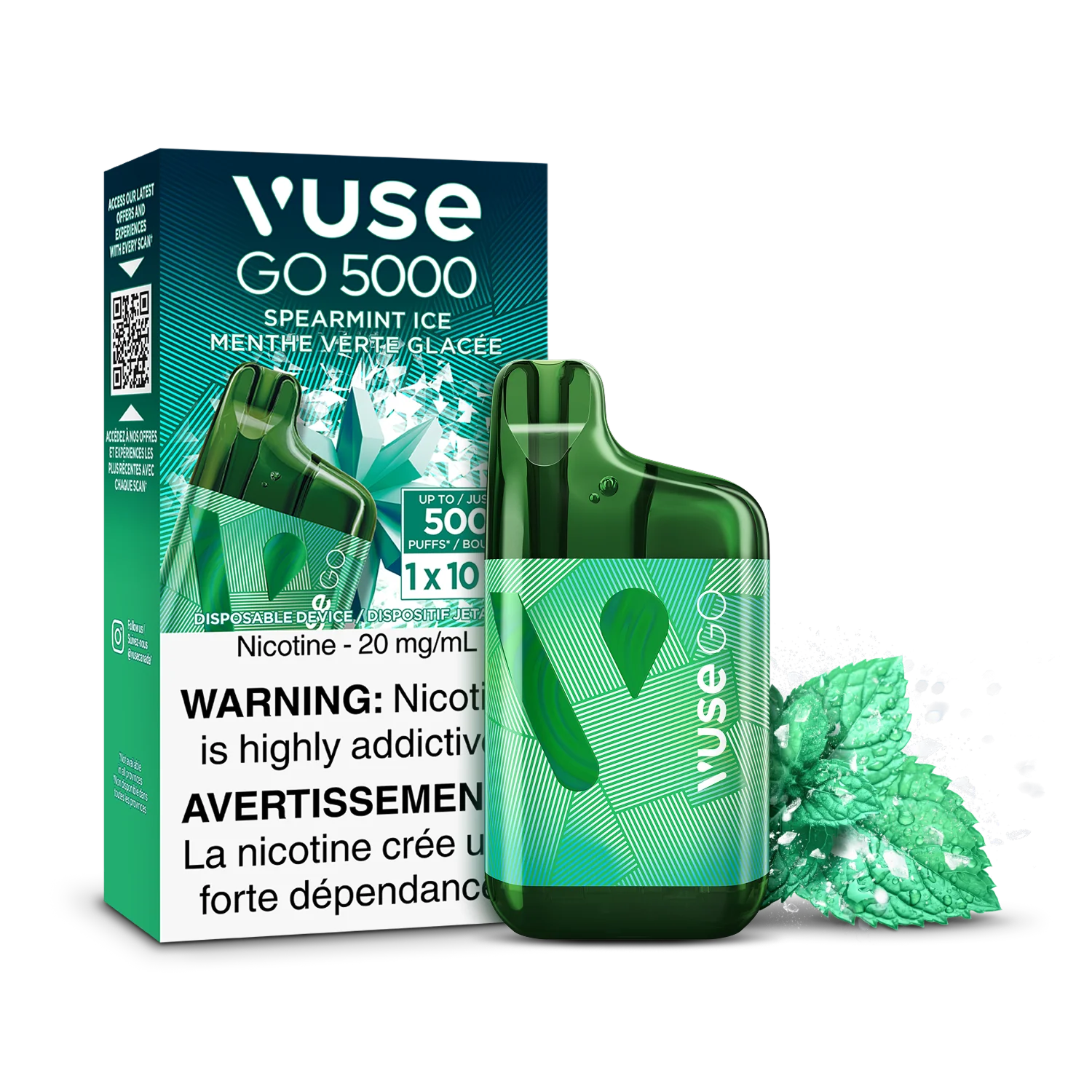 Vuse GO 5000 - Spearmint Ice Prime Vape Vuse GO 5000 - Spearmint Ice Prime Vape