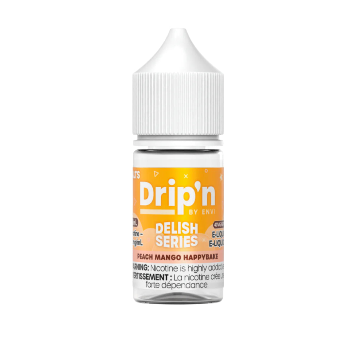 Drip'N by Envi - Delish Series - Peach Mango Happybake 30ml Salt