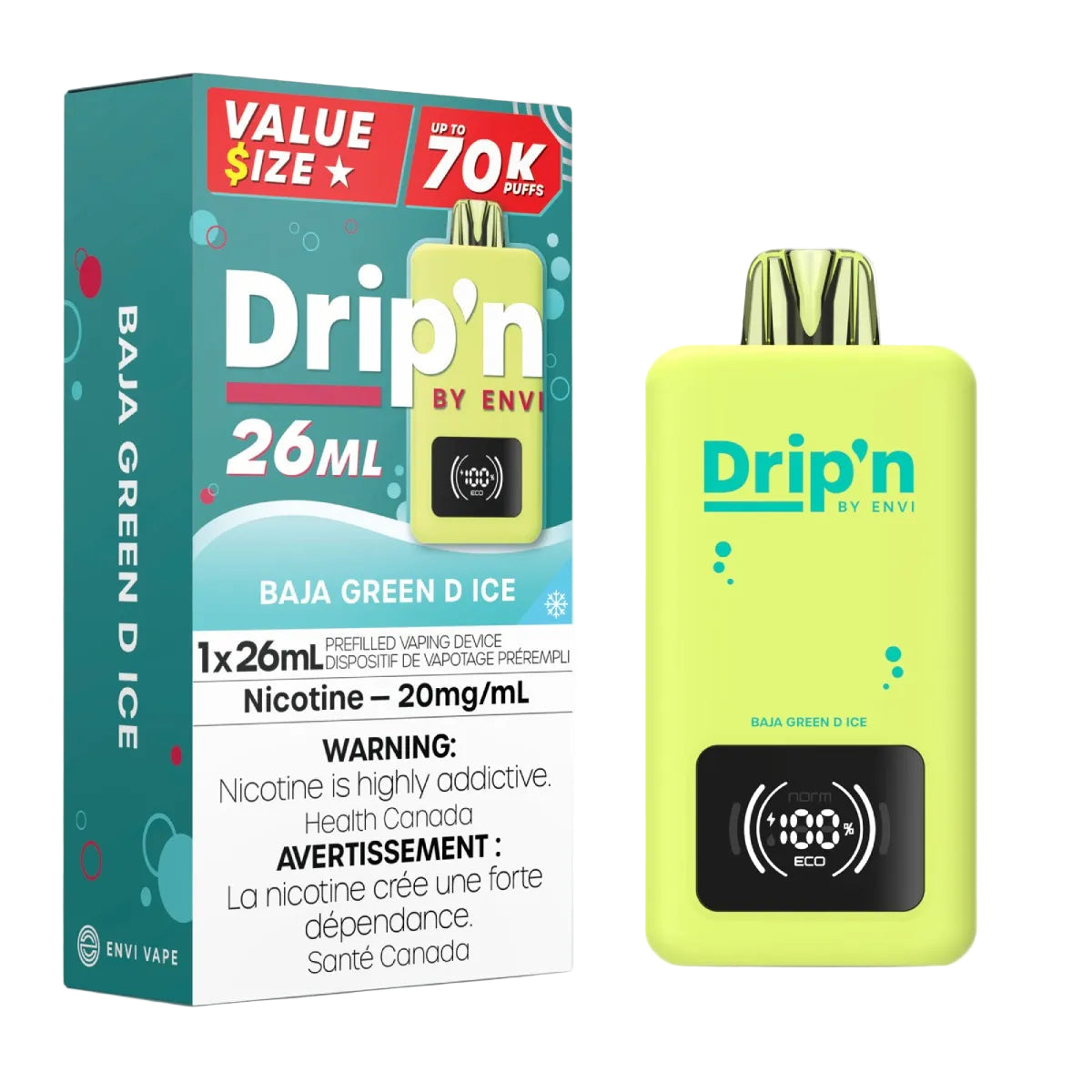 Drip'n 26ML 70k - Baja Green D Ice