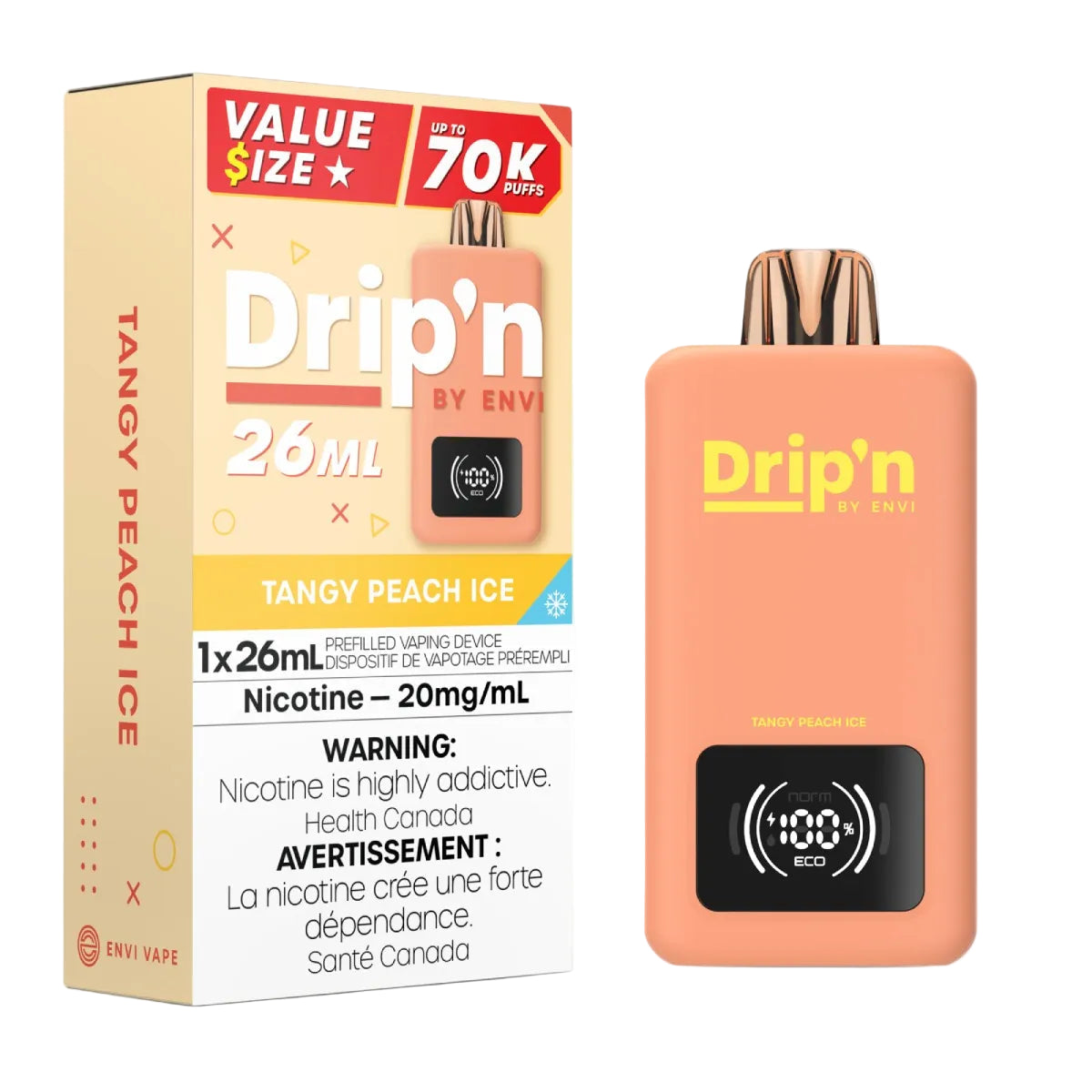Drip'n 26ML 70k - Tangy Peach Ice
