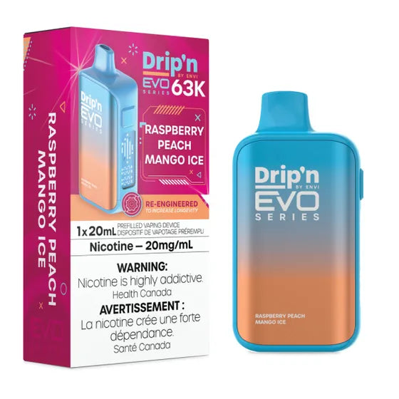 Drip'n Evo 63k - Raspberry Peach Mango Ice (PROV)
