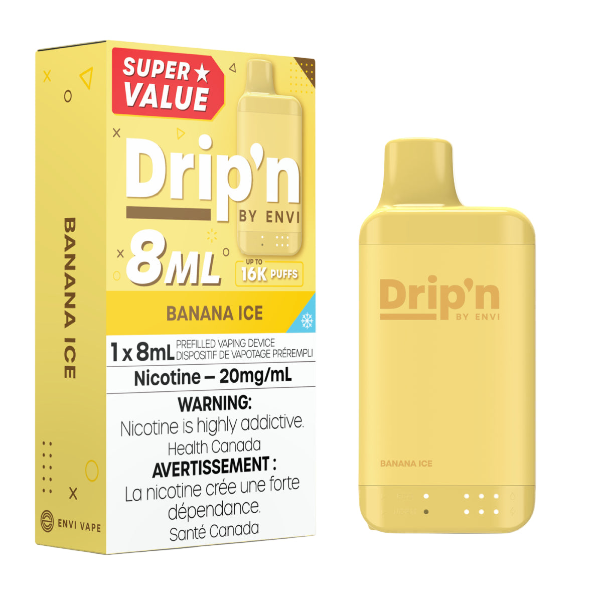 Drip'n 8ML 16k - Banana Ice