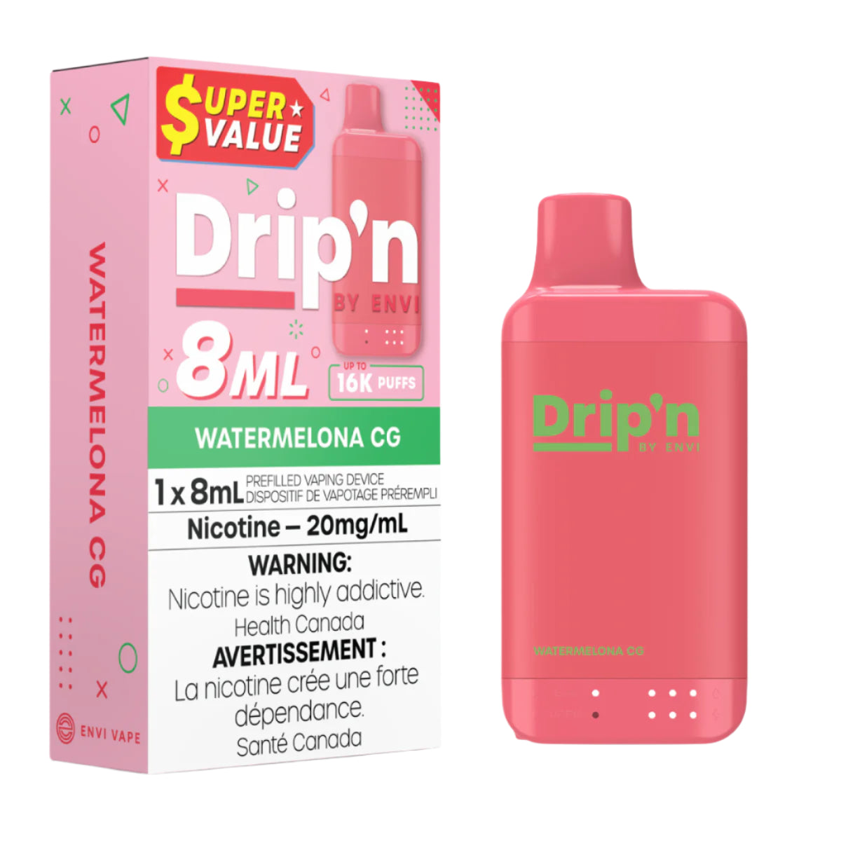 Drip'n 8ML 16k - Watermelona CG