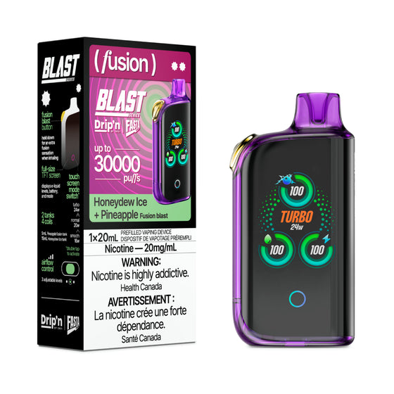 Drip'n by Envi Fasta Blast 30K Disposable - Honeydew Ice + Pineapple (Fusion Series)