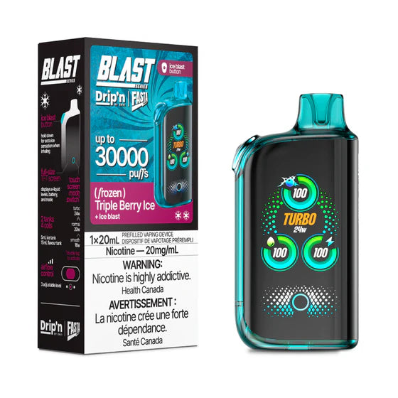 Drip'n by Envi x Fasta Blast 30K Disposable - Triple Berry Ice