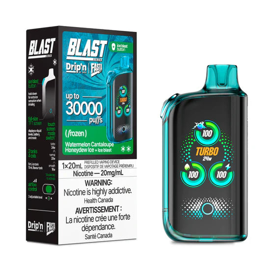 Drip'n by Envi x Fasta Blast 30K Disposable - Watermelon Cantaloupe Honeydew Ice
