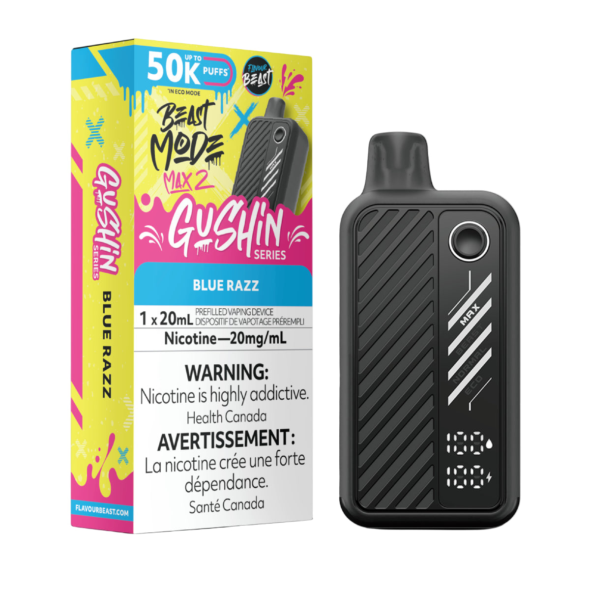 Flavour Beast Beast Mode Max 2 50k - Gushin Blue Razz (PROV)