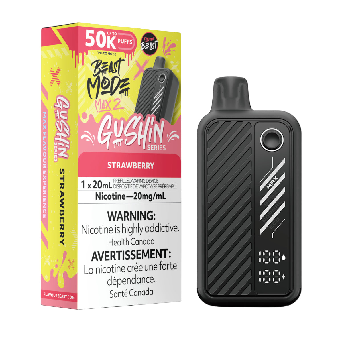 Flavour Beast Beast Mode Max 2 50k - Gushin Strawberry (PROV)
