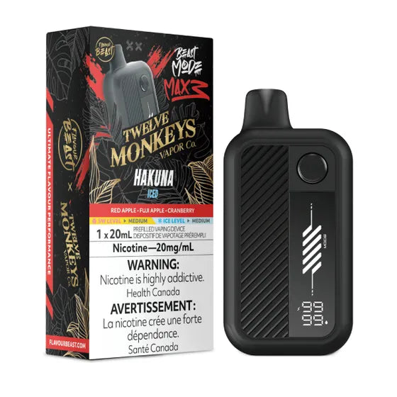 Flavour Beast Beast Mode Max 3 60k Twelve Monkeys - Hakuna Iced