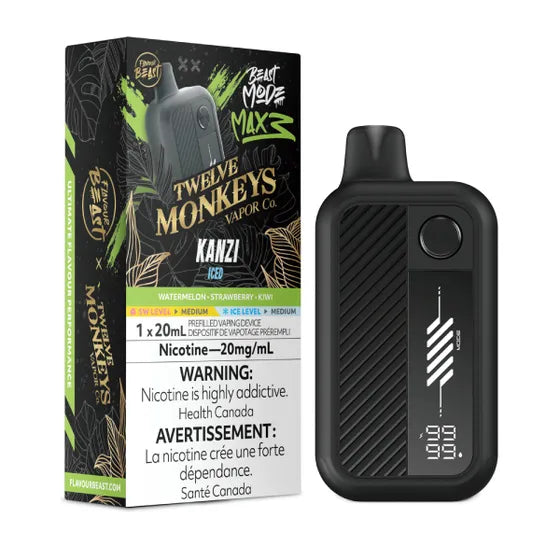 Flavour Beast Beast Mode Max 3 60k Twelve Monkeys - Kanzi Iced