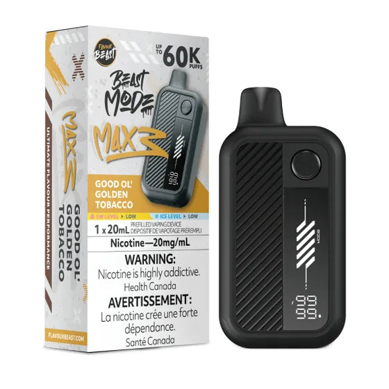Flavour Beast Beast Mode Max 3 60k - Good Ol' Golden Tobacco