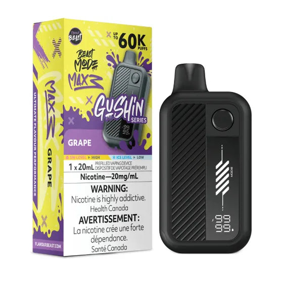 Flavour Beast Beast Mode Max 3 60k Gushin Series - Grape