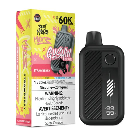 Flavour Beast Beast Mode Max 3 60k Gushin Series - Strawberry
