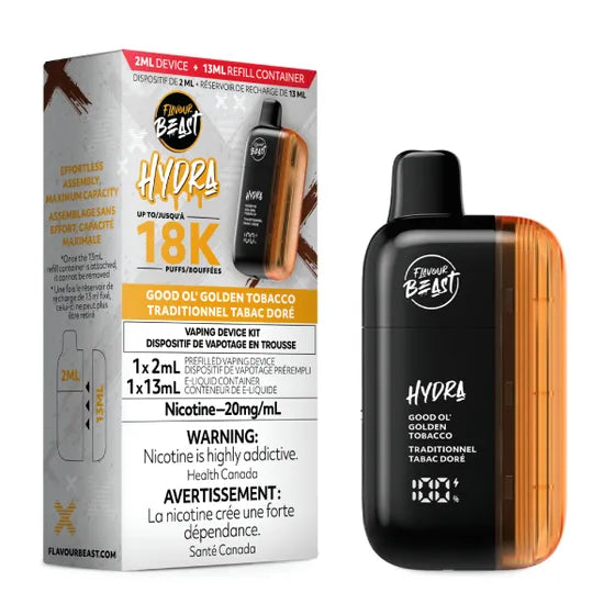 Flavour Beast Hydra 18k - Good Ol' Golden Tobacco
