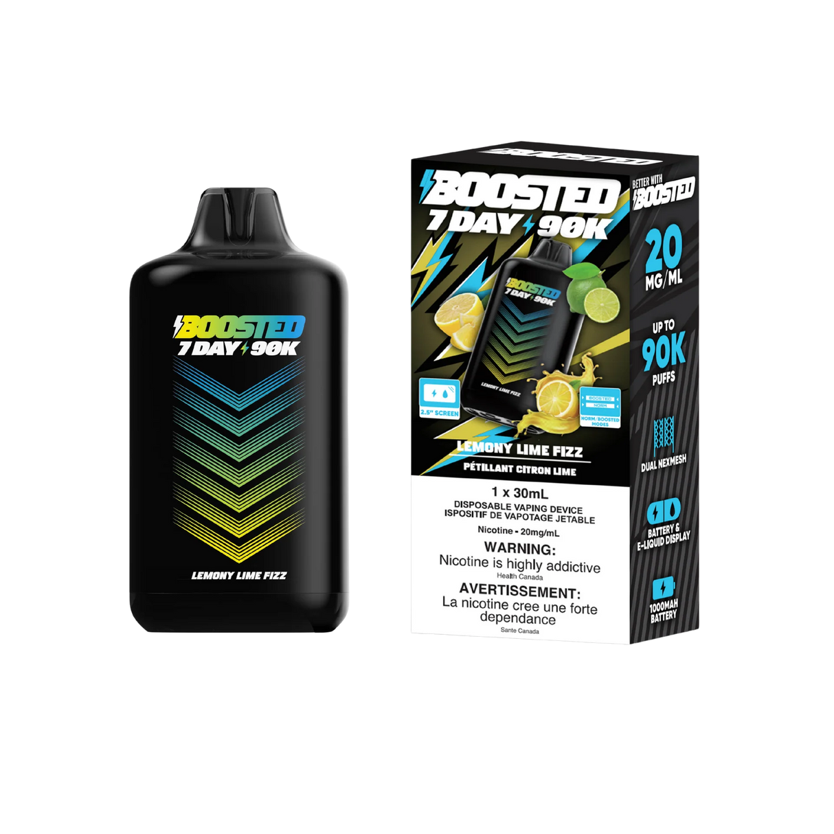 Boosted 7DAY 90k - Lemony Lime Fizz