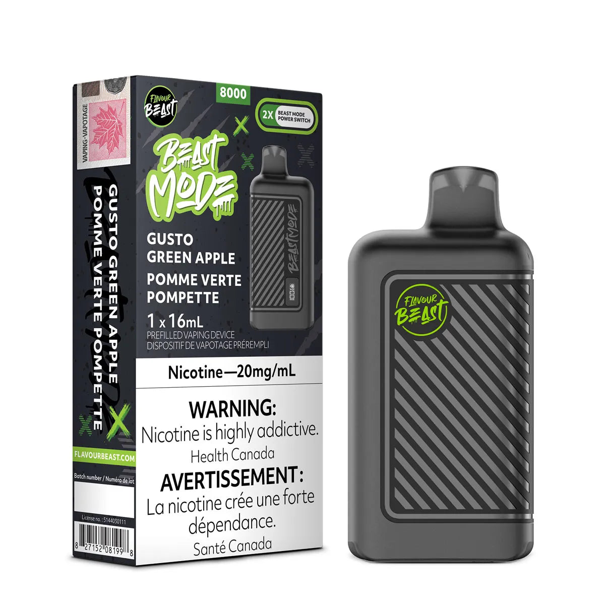 Mode Flavour Beast 8K - Gusto Green Apple