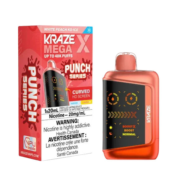 Kraze Mega X - White Peach KO Ice (PROV)