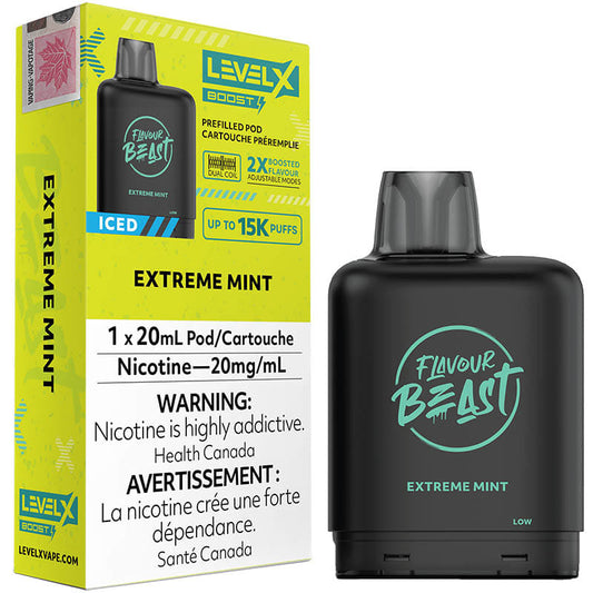 Flavour Beast - Level X Boost Pod -  Extreme Mint Iced (20mL)