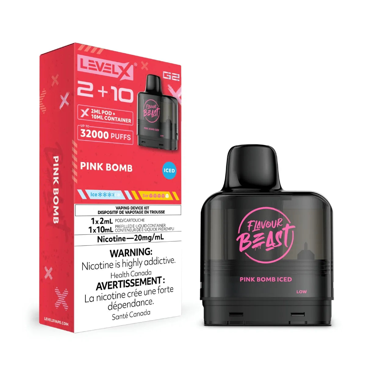 Flavour Beast Level X G2 2+10 - Pink Bomb Iced