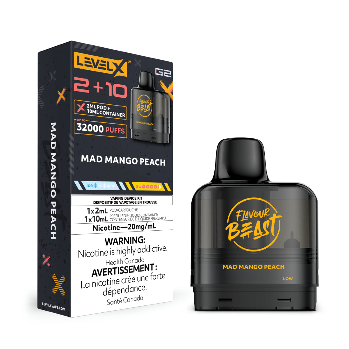 Flavour Beast Level X G2 2+10 - Mad Mango Peach