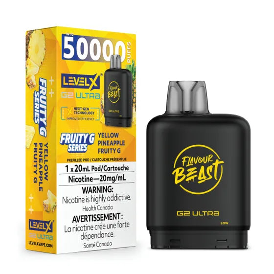 Flavour Beast Level X G2 Ultra 50k - Yellow Pineapple Fruity G (PROV)