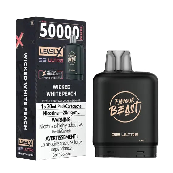 Flavour Beast Level X G2 Ultra 50k - Wicked White Peach (PROV)