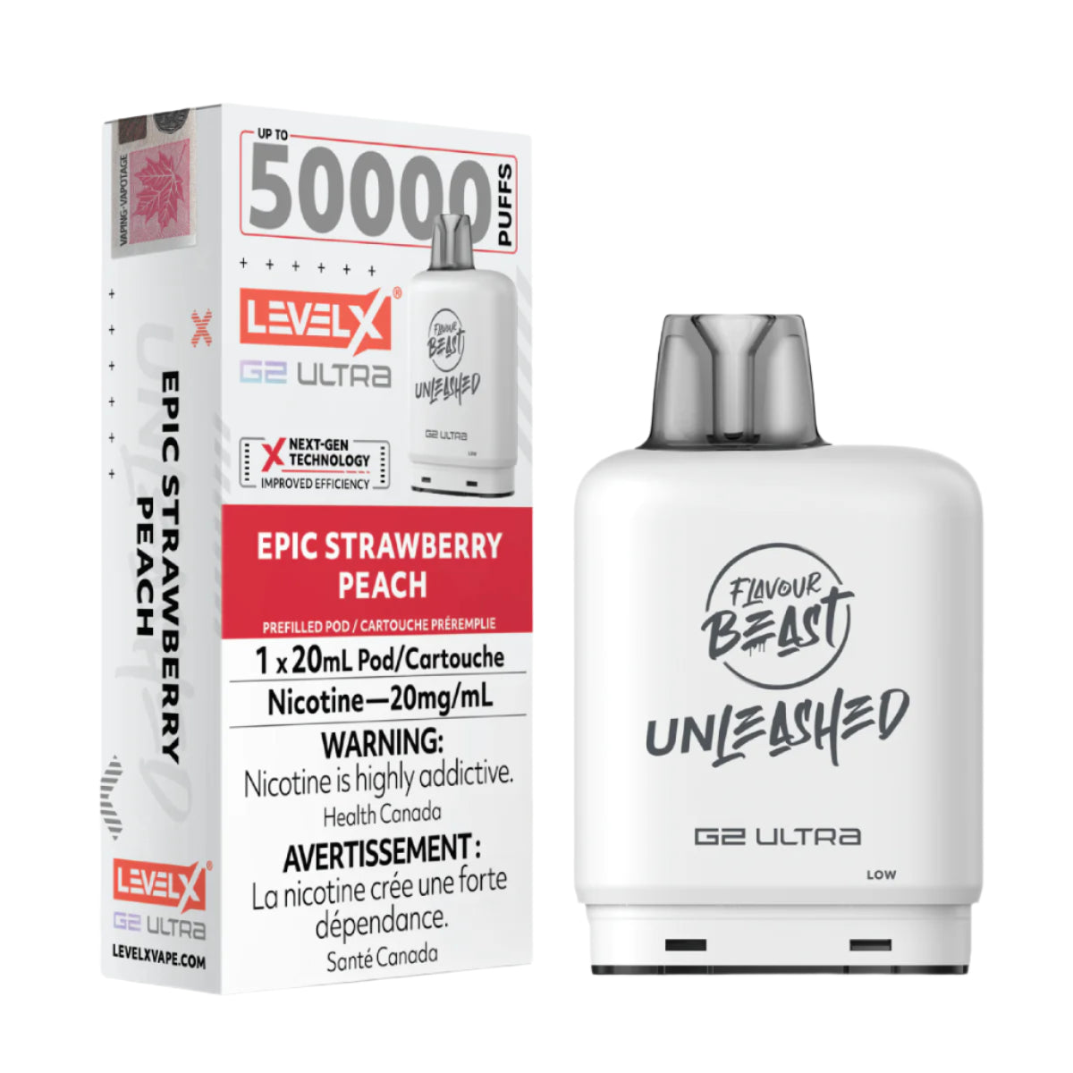 Flavour Beast Unleashed Level X G2 Ultra 50k - Epic Strawberry Peach