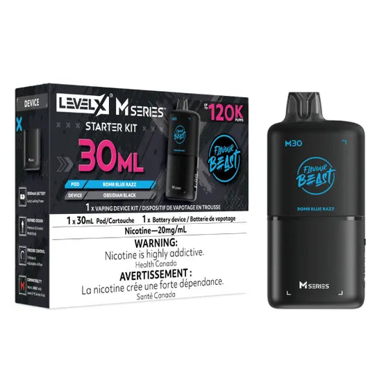 Flavour Beast Level X M Series 120k Starter Kit - Bomb Blue Razz